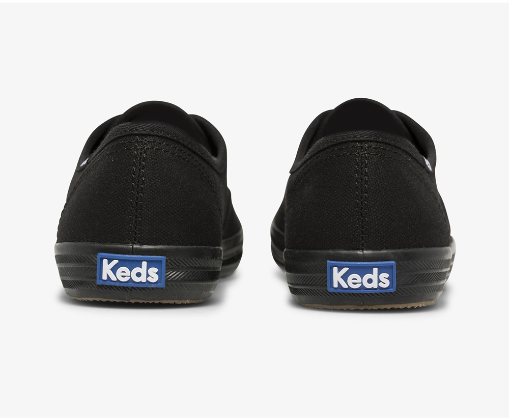 Keds Womens Sneakers Black - Champion Organic Cotton Canvas - 073IPZNUR